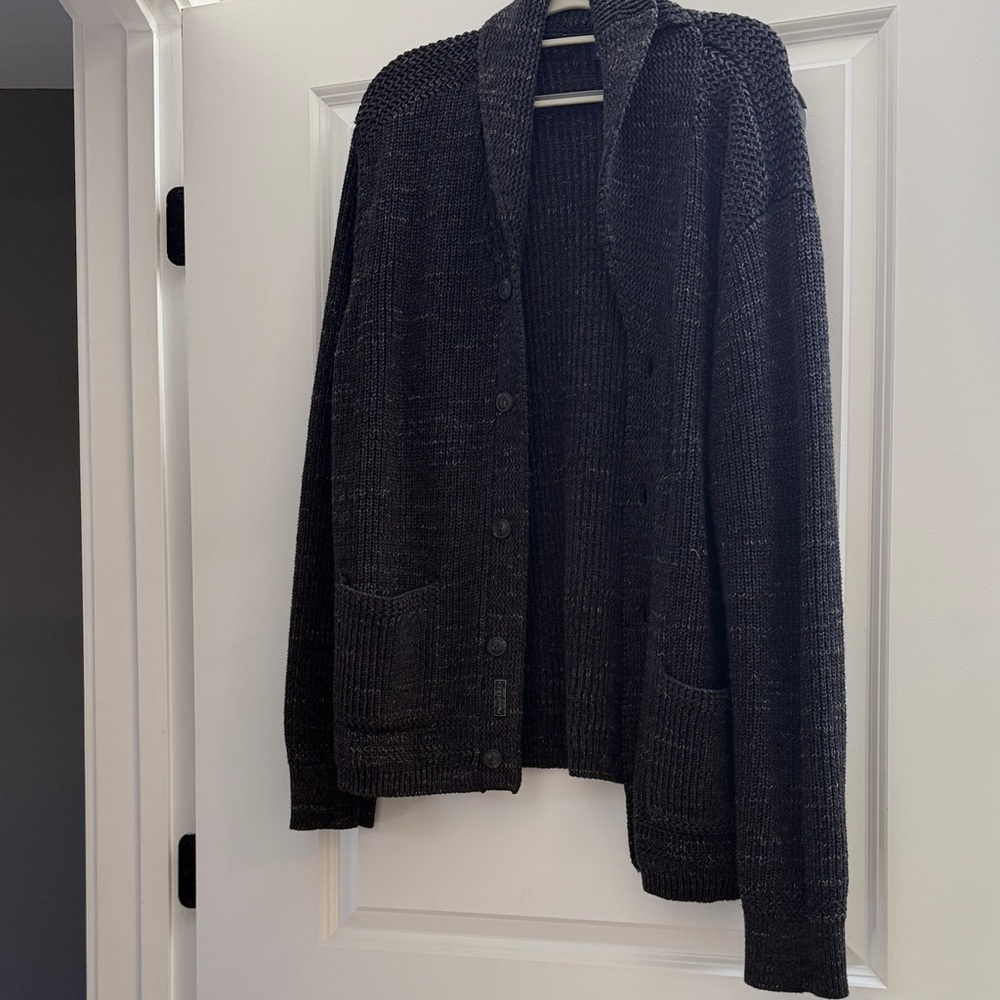Polo by Ralph Lauren Charcoal Shawl Collar Cardigan
